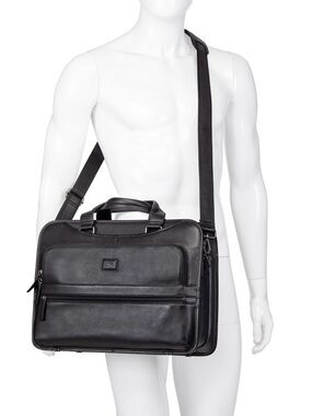 MANCINI  Milan Triple Compartment Briefcase NWT